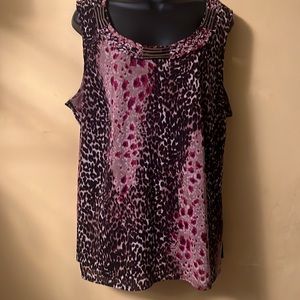 RQT woman size 1X tank leopard/cheetah animal print top